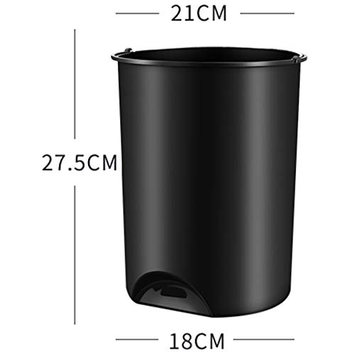 SuoANI Contenedor de Pedales Contenedor de Basura de plástico Reciclaje Cubo de Basura Contenedor de Cocina Pedal Contenedor de baño pequeño con Tapa Estilo casero