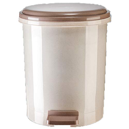 SuoANI Contenedor de Pedales Contenedor de Basura de plástico Reciclaje Cubo de Basura Contenedor de Cocina Pedal Contenedor de baño pequeño con Tapa Estilo casero