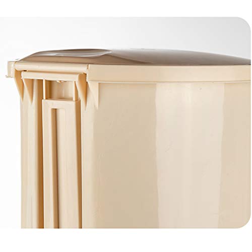 SuoANI Contenedor de Pedales Contenedor de Basura de plástico Reciclaje Cubo de Basura Contenedor de Cocina Pedal Contenedor de baño pequeño con Tapa Estilo casero