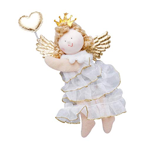 Supefriendly Ángel Adorno de muñeca, muñeca Linda ángel de la Estrella de Navidad del Corazón Colgante de la Navidad del Ornamento decoración del hogar