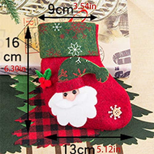 Supefriendly Decoraciones de Navidad Chucherías, Mesa de Medias de Navidad la celebración de Santa de la Historieta Que cuelgan Calcetines rústico