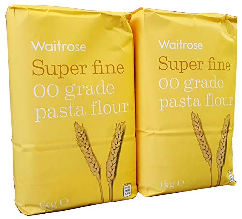 Super Fina Calidad 00 De 1 Kg De Harina De Pasta Waitrose - Paquete de 2