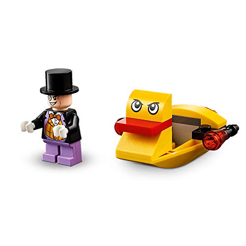 Super Heroes DC C Batman 4+ Caza del Pingüino en la Batlancha Barco de Juguete para Niños, multicolor (Lego ES 76158)