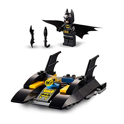 Super Heroes DC C Batman 4+ Caza del Pingüino en la Batlancha Barco de Juguete para Niños, multicolor (Lego ES 76158)
