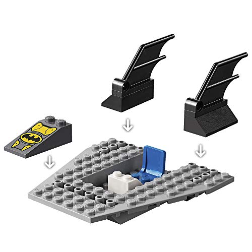 Super Heroes DC C Batman 4+ Caza del Pingüino en la Batlancha Barco de Juguete para Niños, multicolor (Lego ES 76158)
