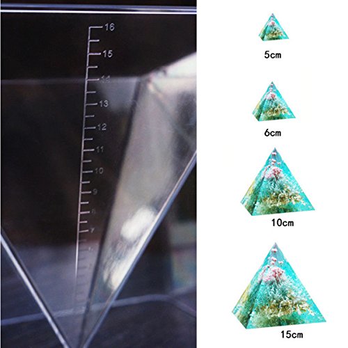 Super Pirámide Silicona Molde para Resina Molde de Joyería DIY + Marco Plástico