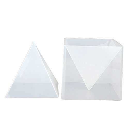 Super Pirámide Silicona Molde para Resina Molde de Joyería DIY + Marco Plástico