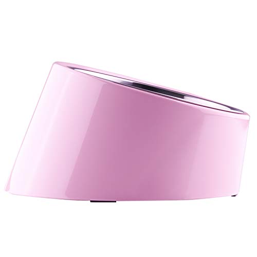 Superdesign Comedero Perro Inclinado Comedero Gato Poco Profundo con Cuenco INOX de inclinación 15 °