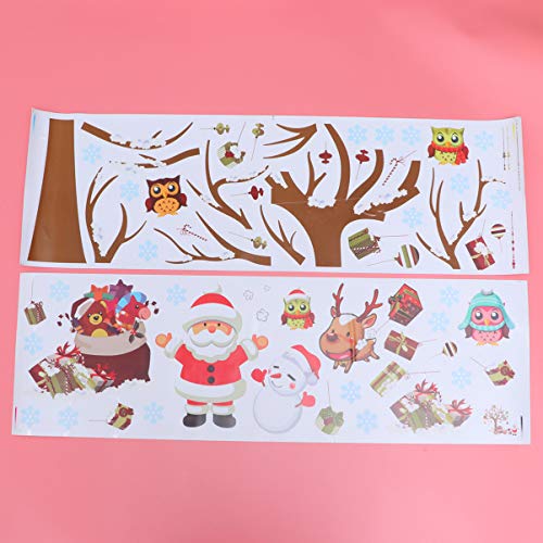 SUPVOX 1 unid adhesivo de pared de navidad decoración autoadhesiva de pared muñeco de nieve árbol pegatinas de pared adorno de pared para habitación de niños jardín de infantes