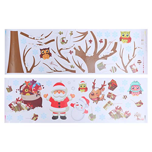 SUPVOX 1 unid adhesivo de pared de navidad decoración autoadhesiva de pared muñeco de nieve árbol pegatinas de pared adorno de pared para habitación de niños jardín de infantes
