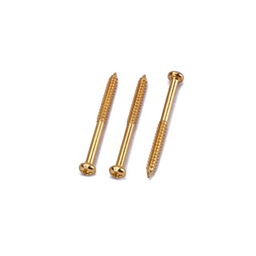 supvox Tornillos de montaje para pastilla para bajo 12 piezas Accesorio para herramienta para Pickup PB JB P90 (dorado)