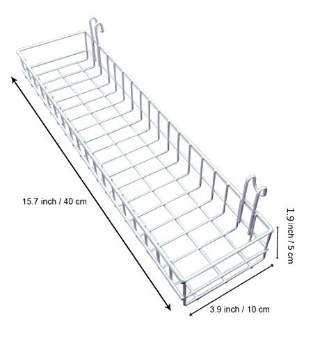 Surethingz Cesta De Alambre, Cesta De Rejilla, Organizador De Montaje En Pared para Rejilla De Pared, Organizador De Cocina, Almacenamiento De Alambre para Artículos para El Hogar(Blanco)