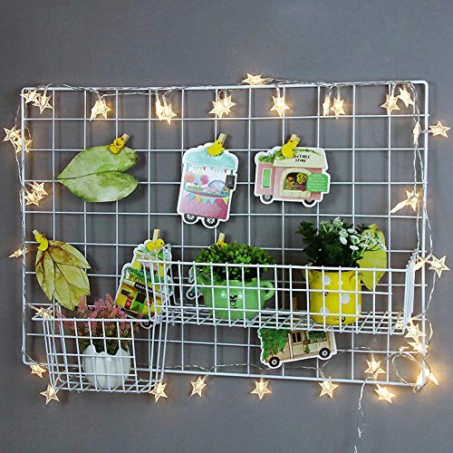 Surethingz Cesta De Alambre, Cesta De Rejilla, Organizador De Montaje En Pared para Rejilla De Pared, Organizador De Cocina, Almacenamiento De Alambre para Artículos para El Hogar(Blanco)