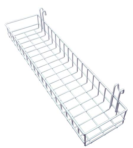Surethingz Cesta De Alambre, Cesta De Rejilla, Organizador De Montaje En Pared para Rejilla De Pared, Organizador De Cocina, Almacenamiento De Alambre para Artículos para El Hogar(Blanco)