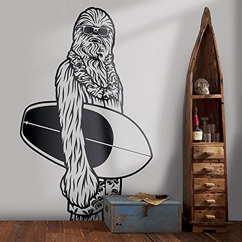 Surf Chubaka Wall Decal Star Wars Art Deco Fatty Mural Star Wars Kids Room Design Chubaka Art Vinyl Decor Sticker A8 57x93cm
