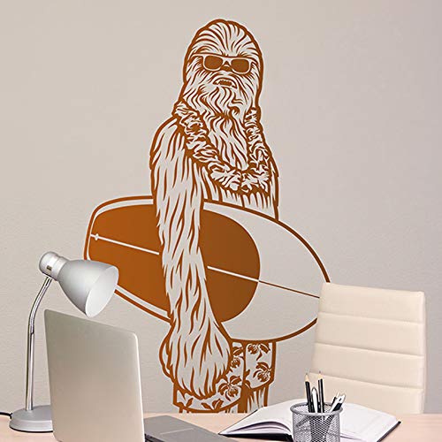 Surf Chubaka Wall Decal Star Wars Art Deco Fatty Mural Star Wars Kids Room Design Chubaka Art Vinyl Decor Sticker A8 57x93cm