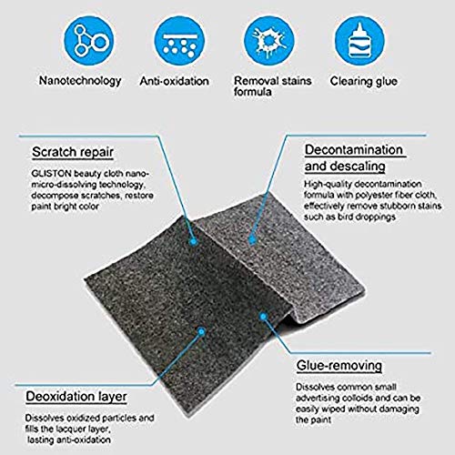 Surfilter 6PCS Nano Magic Car Scratch Remover Paño, Paño de Pulido para reparación de rayones, Reparación de rayones leves en la Superficie del automóvil para el Cuidado del automóvil, 6PCS