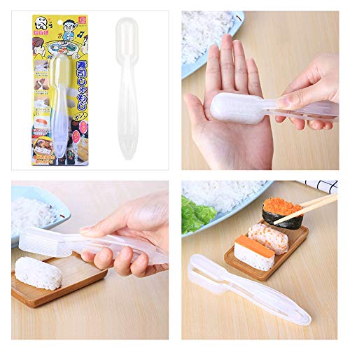 SUROY kit de sushi para hacer sushi que incluye 2 alfombrillas de sushi, 5 pares de palillos, 1 pala, 1 espátula, 1 plato de salsa, 1 herramienta para hacer arroz, 1 bolsa de almacenamiento