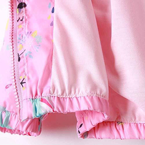 Surwin Chaqueta con Capucha Niña, Rompevientos Abrigos Deportivas Sudadera Cremallera Estampado Animal Capa Encapuchada Chaqueta Tops Chaqueta Cortaviento para Bebés Niñas (Paloma Blanca,140cm)