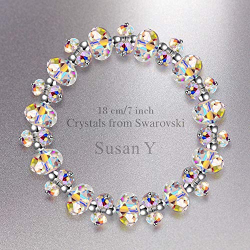Susan Y Regalos día de la Madre Pulsera Mujer con Cristales de Swarovski bisutería con Caja de Regalo Joyas para niñas Madre Aniversario Ella día de San valentín