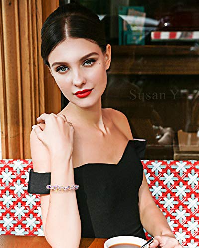 Susan Y Regalos día de la Madre Pulsera Mujer con Cristales de Swarovski bisutería con Caja de Regalo Joyas para niñas Madre Aniversario Ella día de San valentín