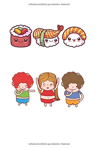 Sushi Rolls not Gender Roles | Sushi Essen Tagebuch: Notizbuch A5 120 Seiten liniert