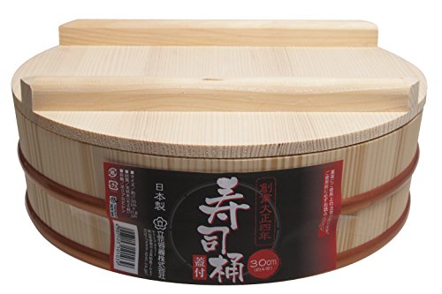 SUSHIOKE Recipiente para sushi con tapa 30cm hasta 720g de arroz (Importado de JAPON)