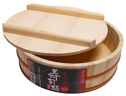 SUSHIOKE Recipiente para sushi con tapa 30cm hasta 720g de arroz (Importado de JAPON)