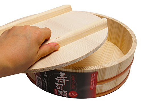 SUSHIOKE Recipiente para sushi con tapa 30cm hasta 720g de arroz (Importado de JAPON)