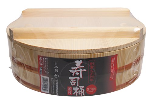 SUSHIOKE Recipiente para sushi con tapa 30cm hasta 720g de arroz (Importado de JAPON)