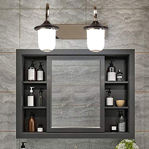 SUWEN Lámpara de Pared para baño,Adecuado para Luces LED Interiores de baño con Espejo, 49CM, Maquillaje de iluminación 9W Blanco frío 6000K, no Regulable