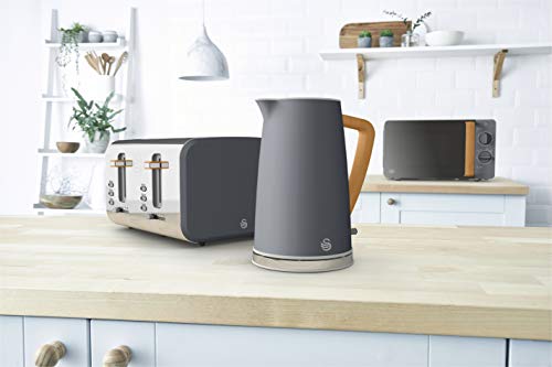 Swan ST14620GRYN Tostador (4 rebanada(s), Gris, Acero inoxidable, 1500 W, 330 mm, 290 mm)