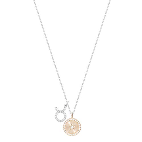 Swarovski Colgante Zodiac, Tauro, Lila, de Mujer, Baño de Rodio