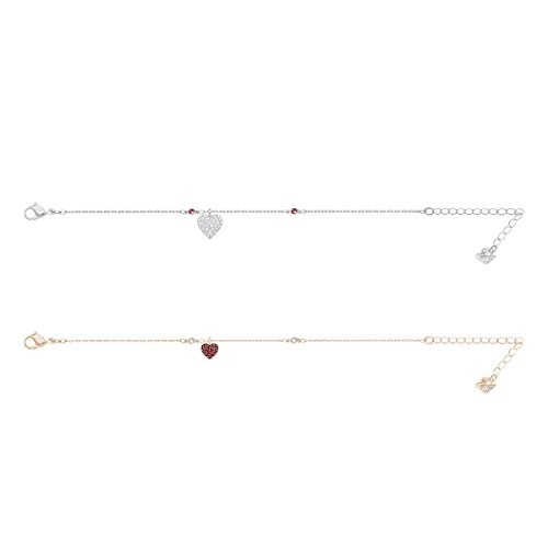 Swarovski Conjunto de Pulseras Crystal Wishes Heart, Rojo, Mezcla de baños