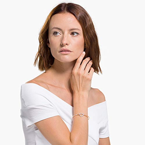 Swarovski Pulsera Infinity Heart, Blanco, combinación de Acabados metálicos