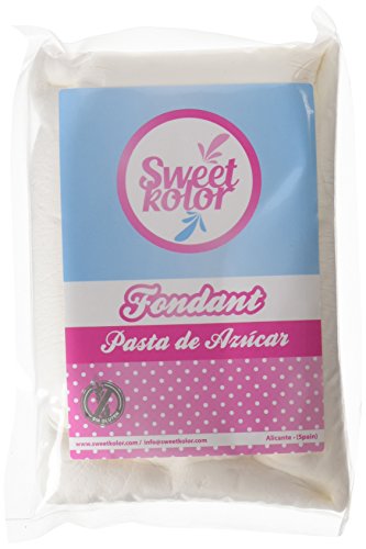 Sweetkolor Pasta de Azúcar Blanco - 4 Paquetes de 500 gr - Total: 2000 gr