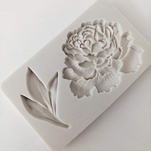 SWHV Minsunbak Floral Molde de Silicona Molde de peonía para Flores de azúcar Glass Herramienta de decoración de Pasteles de Chocolate pastillaje de Cocina para Hornear Utensilios (Color : A)