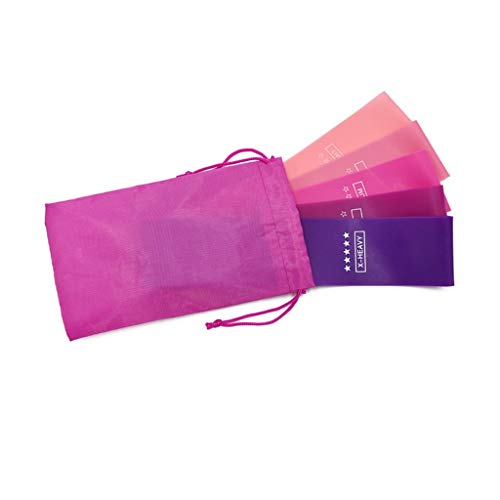 SWQG-Sartén Banda de Fitness Aptitud, Banda Piernas Elásticos Bucles de Ejercicios pour Mujeres con 5 Diferentes Niveles de Resistencia pour la Yoga, Pilates, Aptitud
