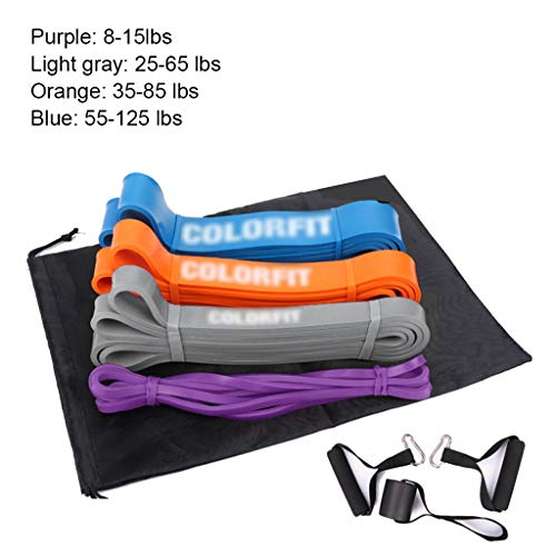 SWQG-Sartén Banda de Fitness Elástica, Banda de Resistencia para Culturismo, Entrenamiento de Resistencia Elástica Pilates-elástica para Cuerpo, Piernas, Glúteos (Color : Package 2)