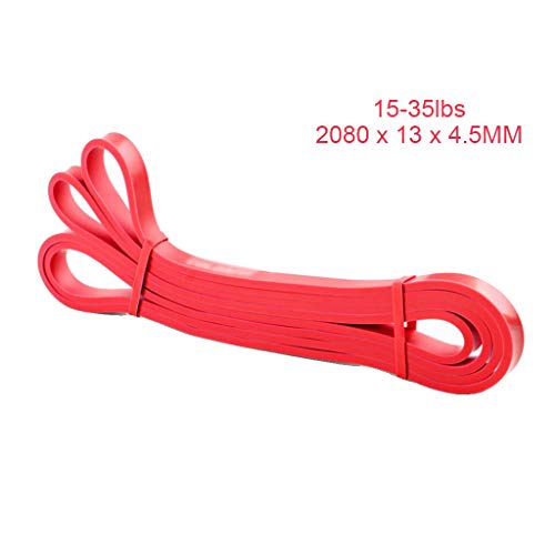 SWQG-Sartén Banda de Fitness Látex, Banda Auxiliar Pull-up, Banda de Fitness de Bucle, Utilizada para Entrenamiento de Fuerza de Cuerpo Completo, Entrenamiento de Flexibilidad (Color : 15-35lbs Red)
