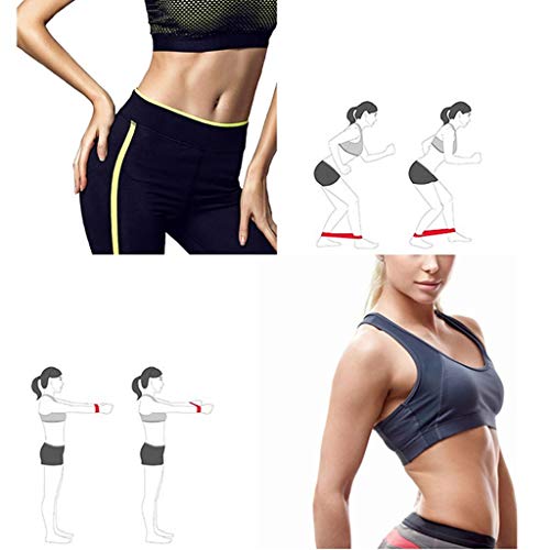 SWQG-Sartén Fitness Elastic Band, Banda de Resistencia Tiene 5 Diferentes Niveles de Resistencia, Se Puede Utilizar para Deportes, Yoga, Entrenamiento Corporal, Pierna y Tirar de la Cadera