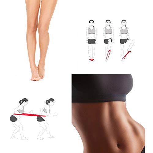 SWQG-Sartén Fitness Elastic Band, Banda de Resistencia Tiene 5 Diferentes Niveles de Resistencia, Se Puede Utilizar para Deportes, Yoga, Entrenamiento Corporal, Pierna y Tirar de la Cadera