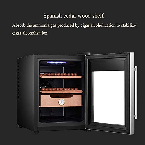 SXYY Vitrina De Cigarros - Capacidad: 400 Cigarros, Temperatura Constante/Retención De Humedad, Humidor De Puros Armario con Higrómetro Humidificador