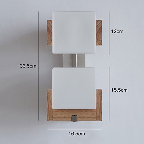 SYF light Lámpara de pared de azúcar, Creative American Vintage Restaurant Aisle Bar Cabecero Cafe Double Oak Wall Lump Sugar, American Lámpara de pared, Lámpara de dormitorio, Living Room Luz E27x2W: