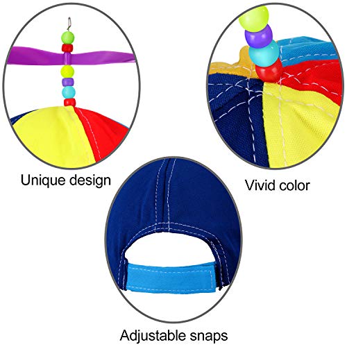 Syhood Sombrero de Hélice Sombrero de Payaso de Helicóptero Gorro de Arco Iris Sombrero Colorido de Disfraces de Fiesta Unisexo