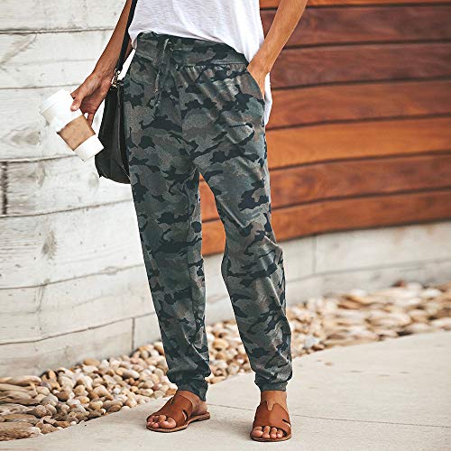 Sylar Pantalones Camuflaje Mujer Invierno Clásico Slim Fit Bolsillo Pantalones Casuales Deportivos Cómodo Pantalones Lápiz Rectos Pantalones De Yoga