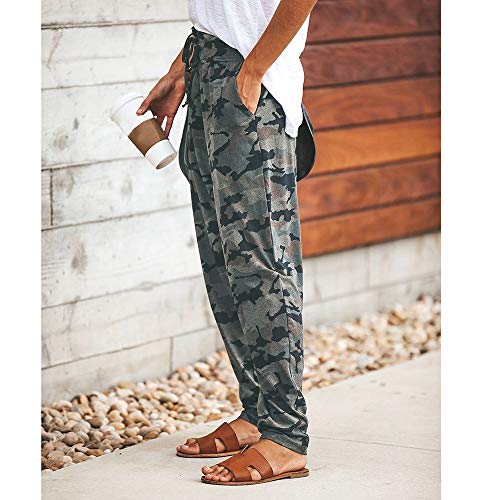 Sylar Pantalones Camuflaje Mujer Invierno Clásico Slim Fit Bolsillo Pantalones Casuales Deportivos Cómodo Pantalones Lápiz Rectos Pantalones De Yoga