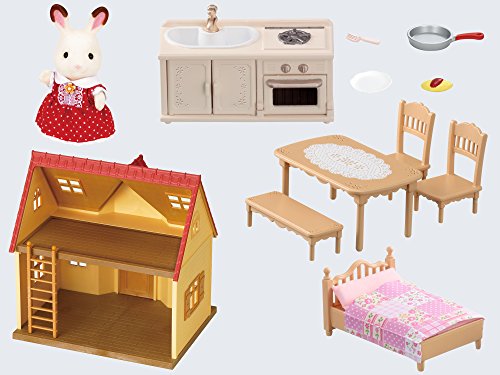 Sylvanian Families 5242 Cosy Cottage Starter Home Mini Muñecas y Accesorios, Multicolor