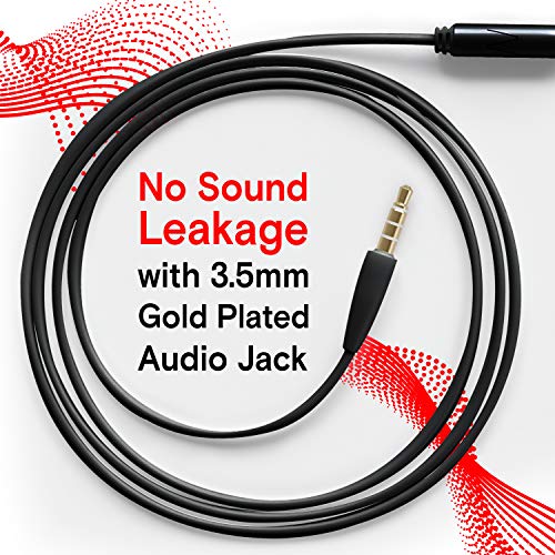 Symphonized NRG X Bubinga Auriculares de Madera con Aislamiento de Ruido con micrófono y Control de Volumen (Negro)