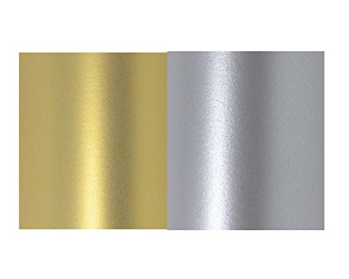 Syntego 20 Hojas de Papel A4 de Doble Cara de 120 g/m² para impresoras de inyección de Tinta y láser, 10 DE Cada uno, Color Plateado y Dorado